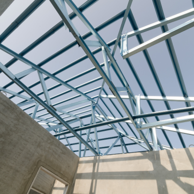 Estrutura metálica para telhado